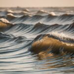 gentle waves surging tide