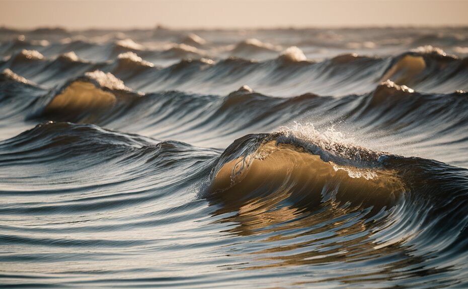 gentle waves surging tide