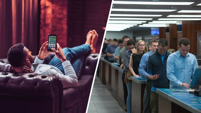 online betting beats physical
