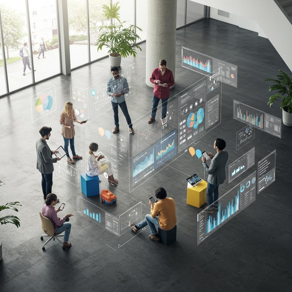 루믹스 협업 데이터 시각화 홀로그램 대시보드 팀 워크스페이스